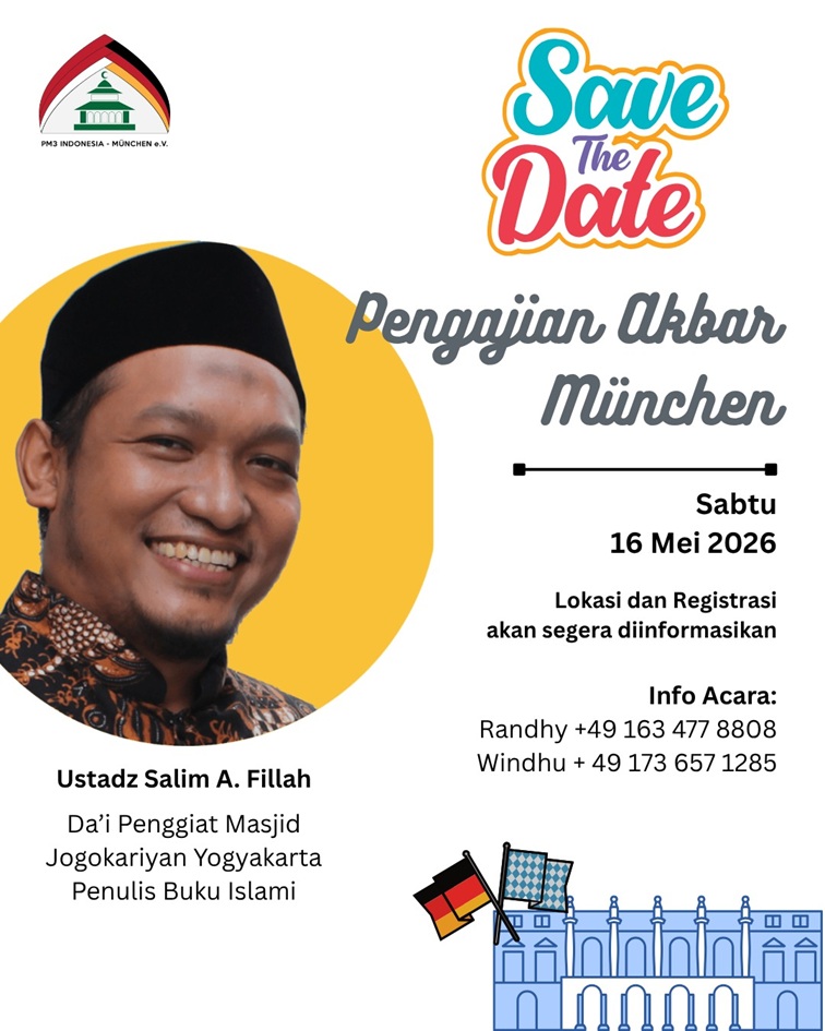 Poster Pengajian Salim A. Fillah — PM3 München